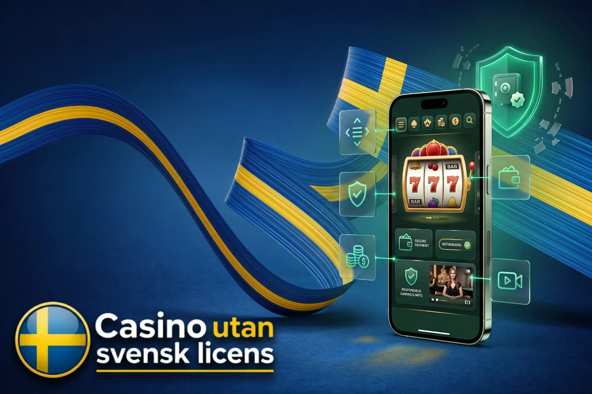 Mobilspel med smidig meny, kassa och livefunktioner